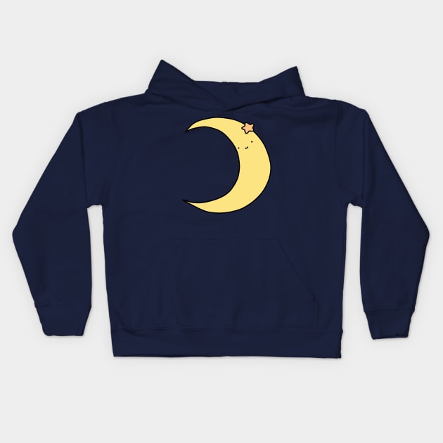 Cute Crescent Moon Kids Hoodie by saradaboru